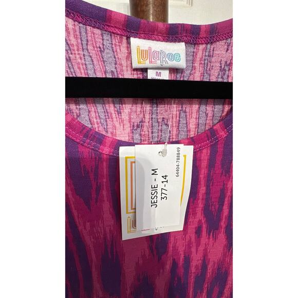 Lularoe Jessie Dress size M NWT pink purple - Picture 3 of 4